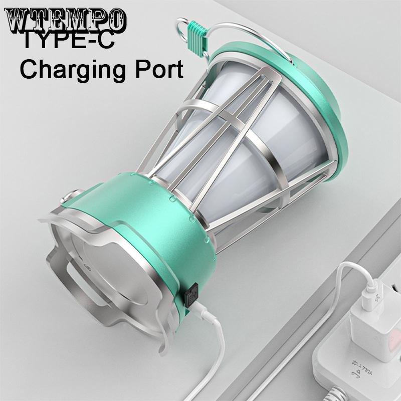 Camping Horse Lamp Outdoor Charging Flame Effect Atmosphere Lamp Retro Solar Camping Lighting