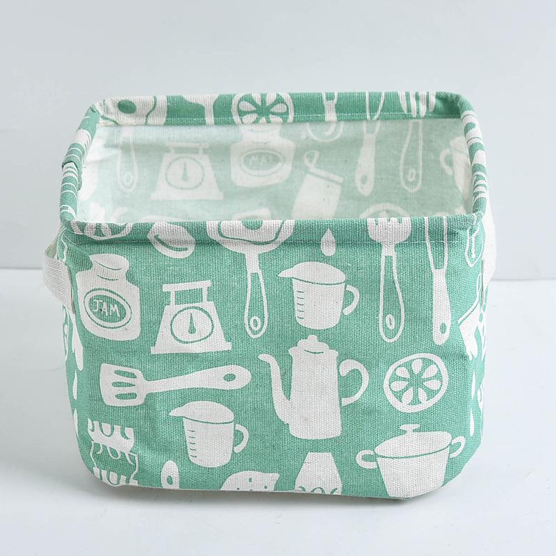Home Drawer-Type Folding Storage Box Cotton Linen Waterproof Cosmetics Clothing Organizer Basket Balcony Miscellaneous Storage B
