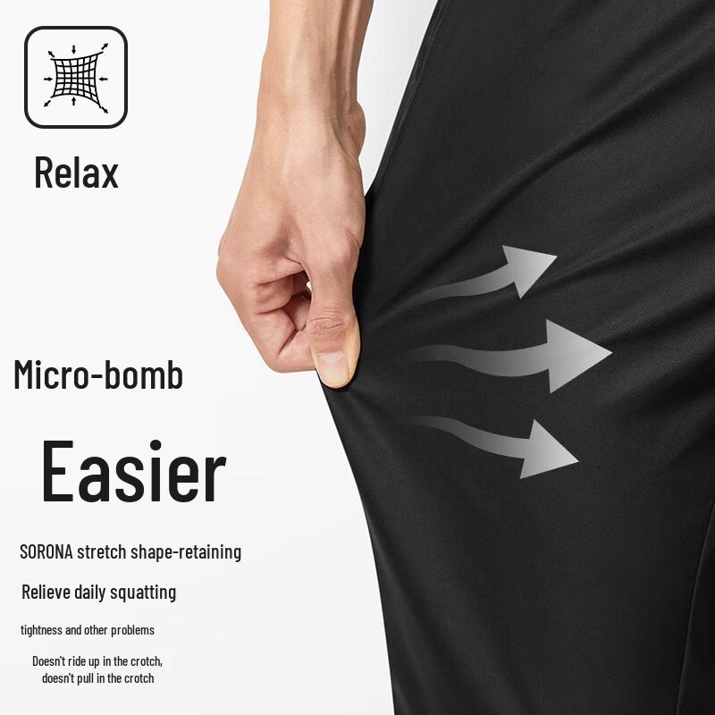 SEPTWOLVES Men's Business Casual Straight-Leg Trousers