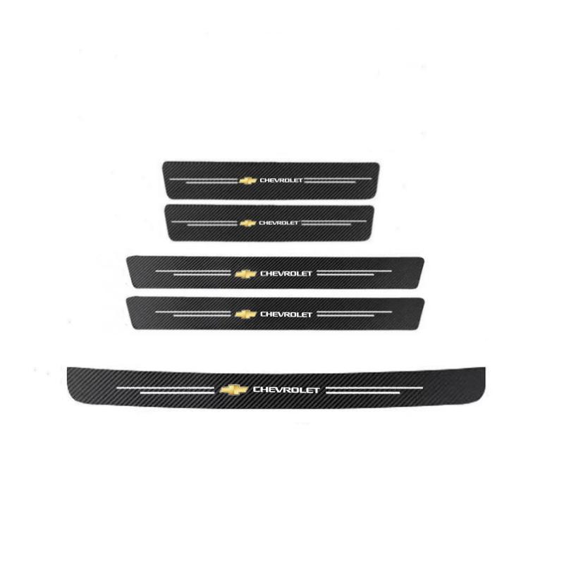Carbon Fiber Car Threshold Protective Film Waterproof Car Sticker For Chevrolet Colorado Cruze Spark Captiva Malibu Trax