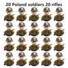 20Pcs/Set WW2 Military Soldier Array Soviet US UK France Japan Canada Italy China Building Blocks Action Figure Bricks Kids Toy
