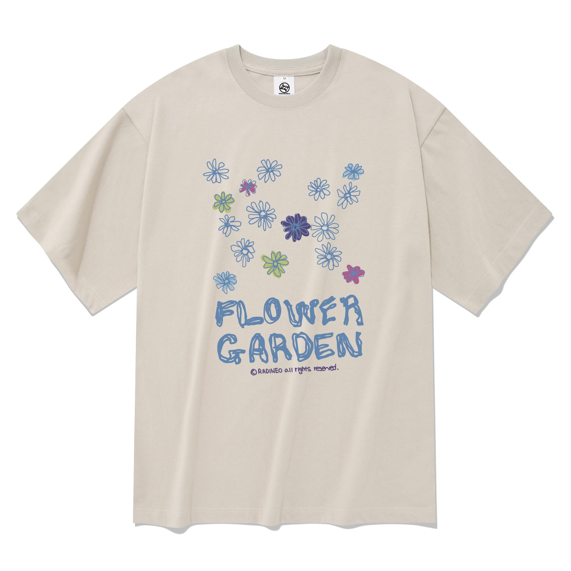 Radineo Flower Garden Short Sleeve T-Shirt Beige Beige (Beige)/S