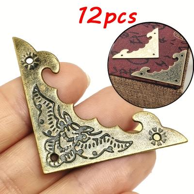12 Stück Eisen Dekoration Eckwinkel Antik Schmuck Holzbox Fuß Bein Fledermaus Eckenschutz Handwerk Möbelbeschläge