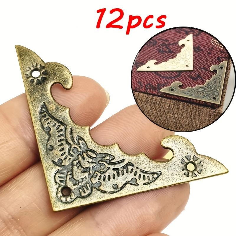 12 Stück Eisen Dekoration Eckwinkel Antik Schmuck Holzbox Fuß Bein Fledermaus Eckenschutz Handwerk Möbelbeschläge