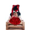 Rot-Grün-Gold Retro Hofnarren sitzende Weihnachtsfigur