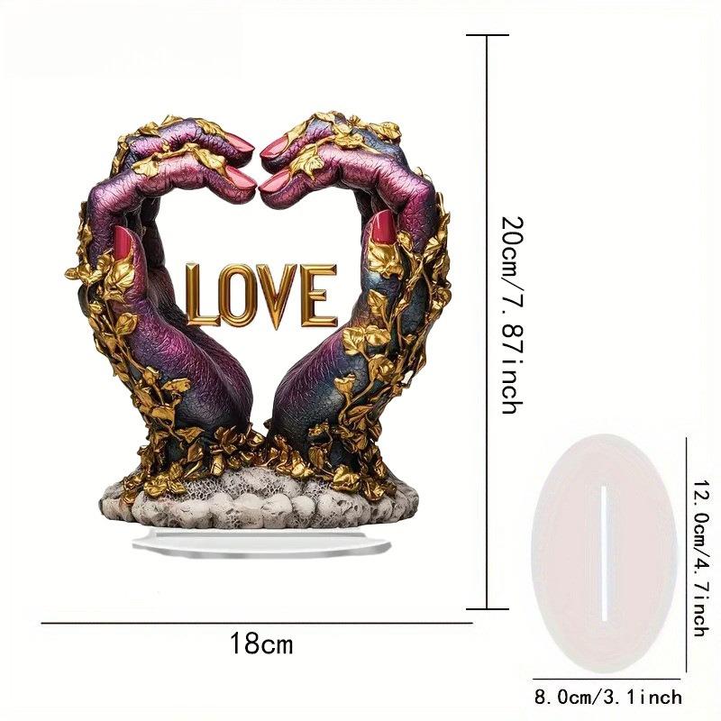 Decoration with The Theme of  love  - 2D Flat Acrylic Desktop Ornament, Wall Decor Art, Four Seasons Decoration, Novelty Home Decor 18*20cm
