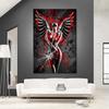 Red Sexy Nude Woman Canvas Print Sensual Angel Poster and Prints Abstract Wall Art Pictures Painting for Bedroom Room Home Decor