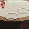 Solid 999 Sterling Silver Plain Band Ring: Unisex Simple Tail or Index Finger Ring