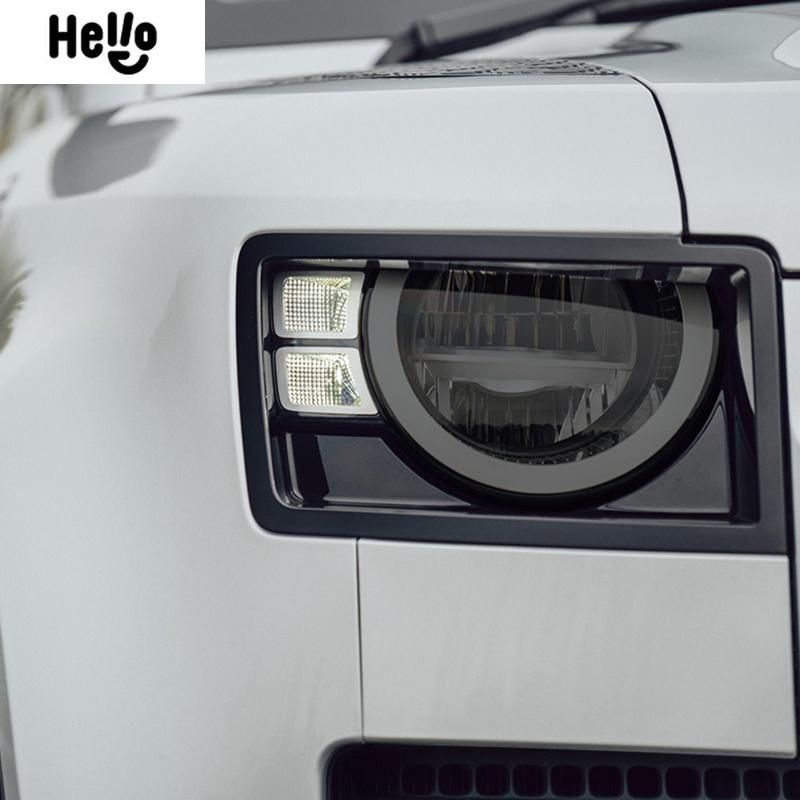 For Land Rover Defender L663 110 90 2020 2021 Car Headlight Protective Film Smoked Black Tint Wrap Vinyl Transparent TPU Sticker