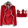Realistic Halloween King Cape Cosplay Prince Crown Fashion Halloween Costume Cosplay Props  Adults