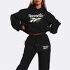Herren Casual Hoodie und Sweatpants Set - Stilvoller Print Langarm Pullover mit Schwarz und Braun Perfekt für Herbst/Winter
