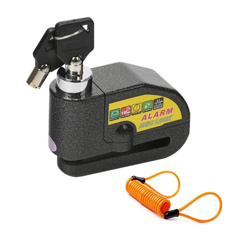 Motorcycle and Bicycle Alarm Clock Disc Lock Set, Brake Lock for Motorcycle and Bicycle