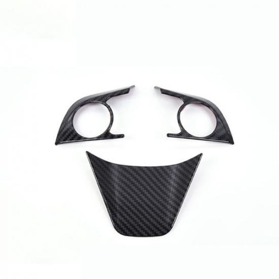 Carbon fiber Steering Wheel Trim 3pcs For   Toyota Venza