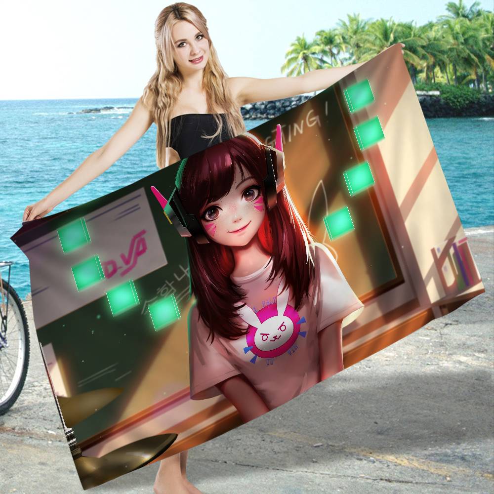 Pop O-OverwatchS Game Microfiber Beach Towel Absorbent Quick Dry Soft Yoga Swimming Resort Mountain Climbing Towel
