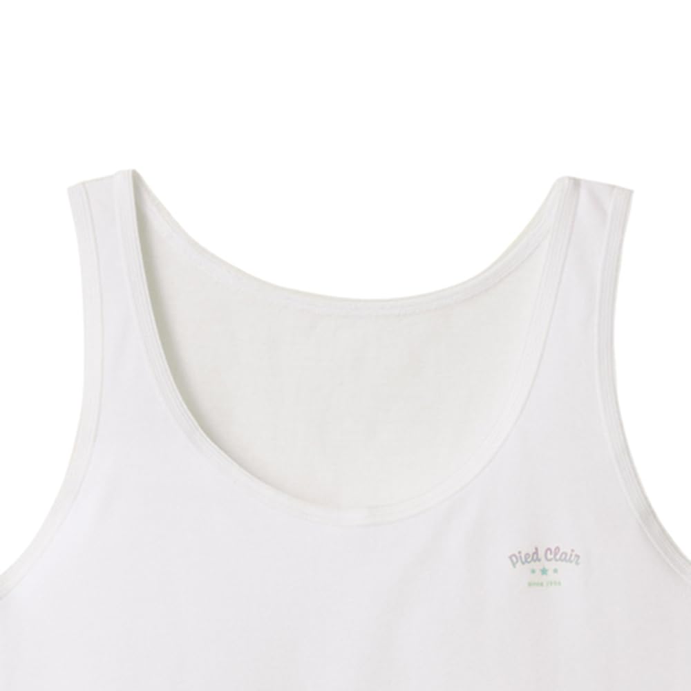 Gunze Piecclair Daily Tank New Size 140 Top, 100% Cotton, Girls, White,