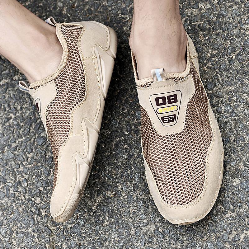 Plus Size Summer Men Breather Mesh Casual Shoes Men Loafers Comfortable Driving Shoes Moccasins Man Flats Shoes