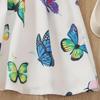 Girls' Summer Butterfly Print A-Line Dress