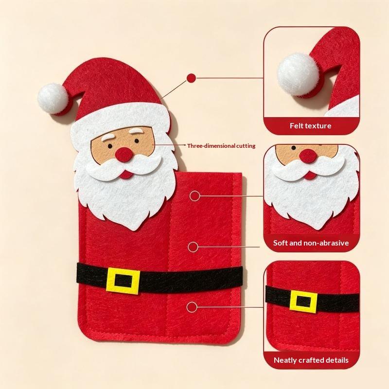Weihnachtliche Besteckhalter mit niedlichen Cartoon-Tierdesigns für den festlichen Esstisch