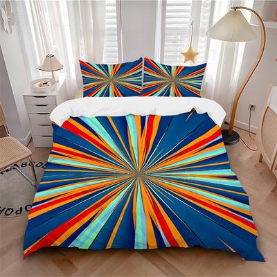 3pc Radiant Colors Cover Set - 1 Quilt Cover + 2 Pillowcases, All Seasons Bedroom Setting, Perfect for Home038