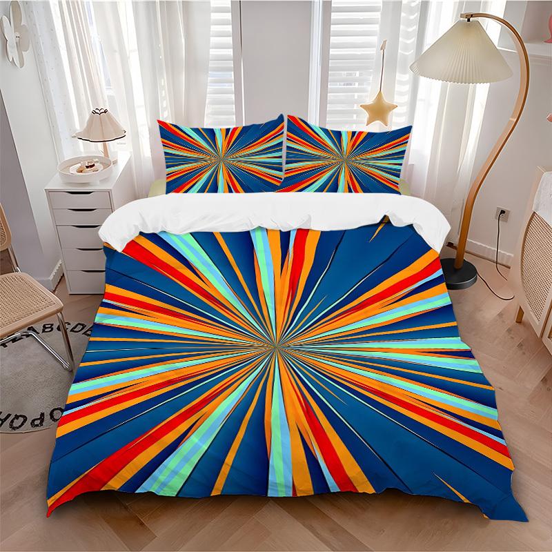 

3pc Radiant Colors Cover Set - 1 Quilt Cover + 2 Pillowcases, All Seasons Bedroom Setting, Perfect for Home038 135x200cm