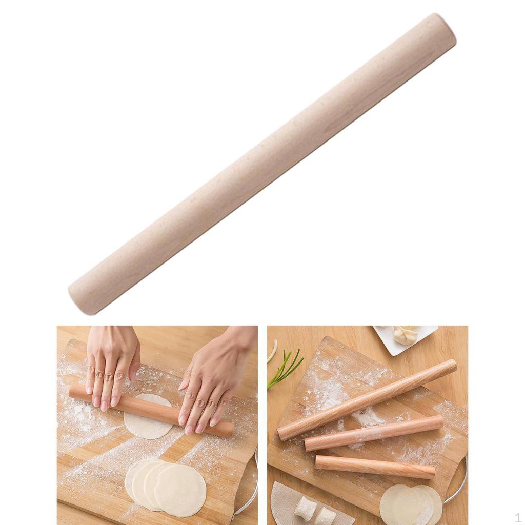 Beech Wood Rolling Pin For Baking Clay Kitchen Crafts, Convenience To Use