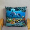 Poszewka na poduszkę Wzór delfinów oceanicznych Nadruk świata podwodnego Poduszka Dzieci Sofa Dekoracja domu