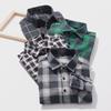 Men's Vintage Plaid Lapel Shirt Jacket - Long-Sleeve Casual Wear for Spring and Autumn