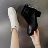 Winter Women's Plush Warm and Fashionable Back Zipper High-heeled Fashion Boots High Top Boots Leather Shoes Midsole Boots Women's Shoes