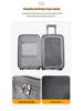 Luggage 24-Inch Large Capacity Leather Zipper Suitcase, Universal Trolley Case for College Students, Men & Women, 20-Inch Cabin Size