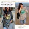 Short Long Print English Logo Round Body Korean Autumn [Merelop Ceto] Women's T-Shirt, Sleeve, T-Shirt, Top, Tee-Shirt, Neck, Thin, Plain, Covering,