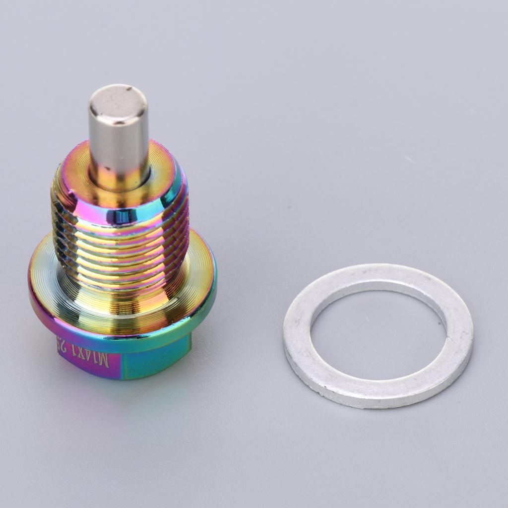 Aluminum Alloy Magnetic Oil Drain Plug Screw Nut for Engine Oil Pan Car Maintenance Solution