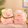Adorable Lulu Pig Plush Toy Wholesale New Bread Toast Pig Stuffed Animal Doll Birthday Gift Pillow