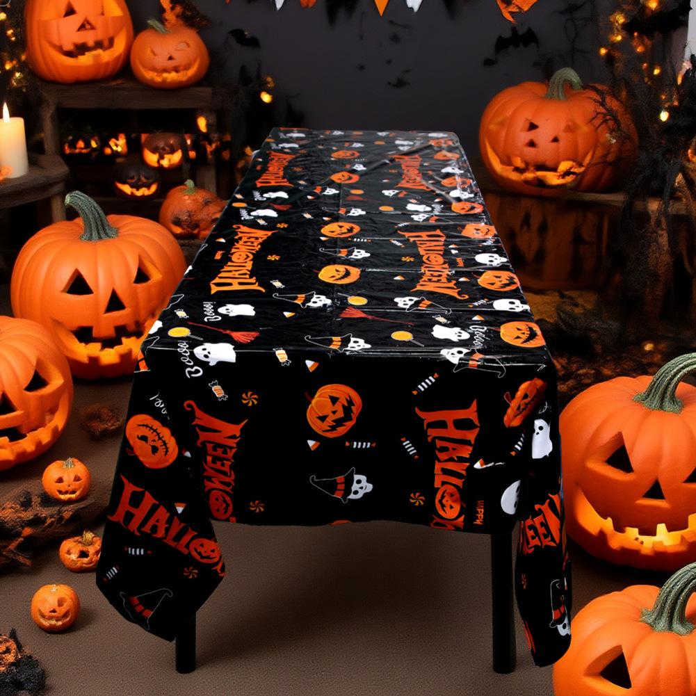 For Camping For Halloween Gathering Halloween Tablecloth Festive Gathering 137*274cm Easy Clean Party Tablecloth