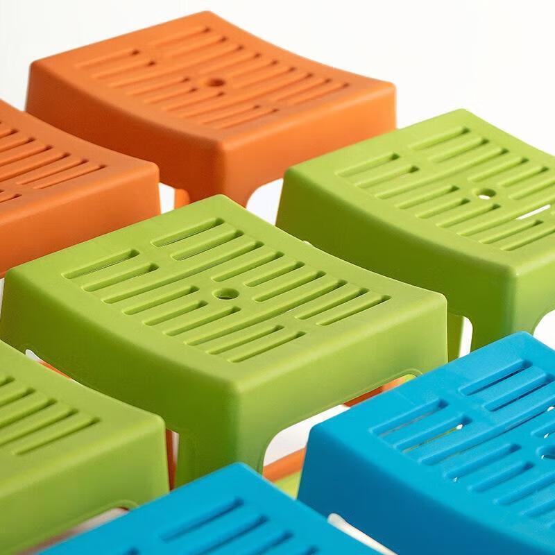 Chahua Square Striped Anti-slip Plastic Stool