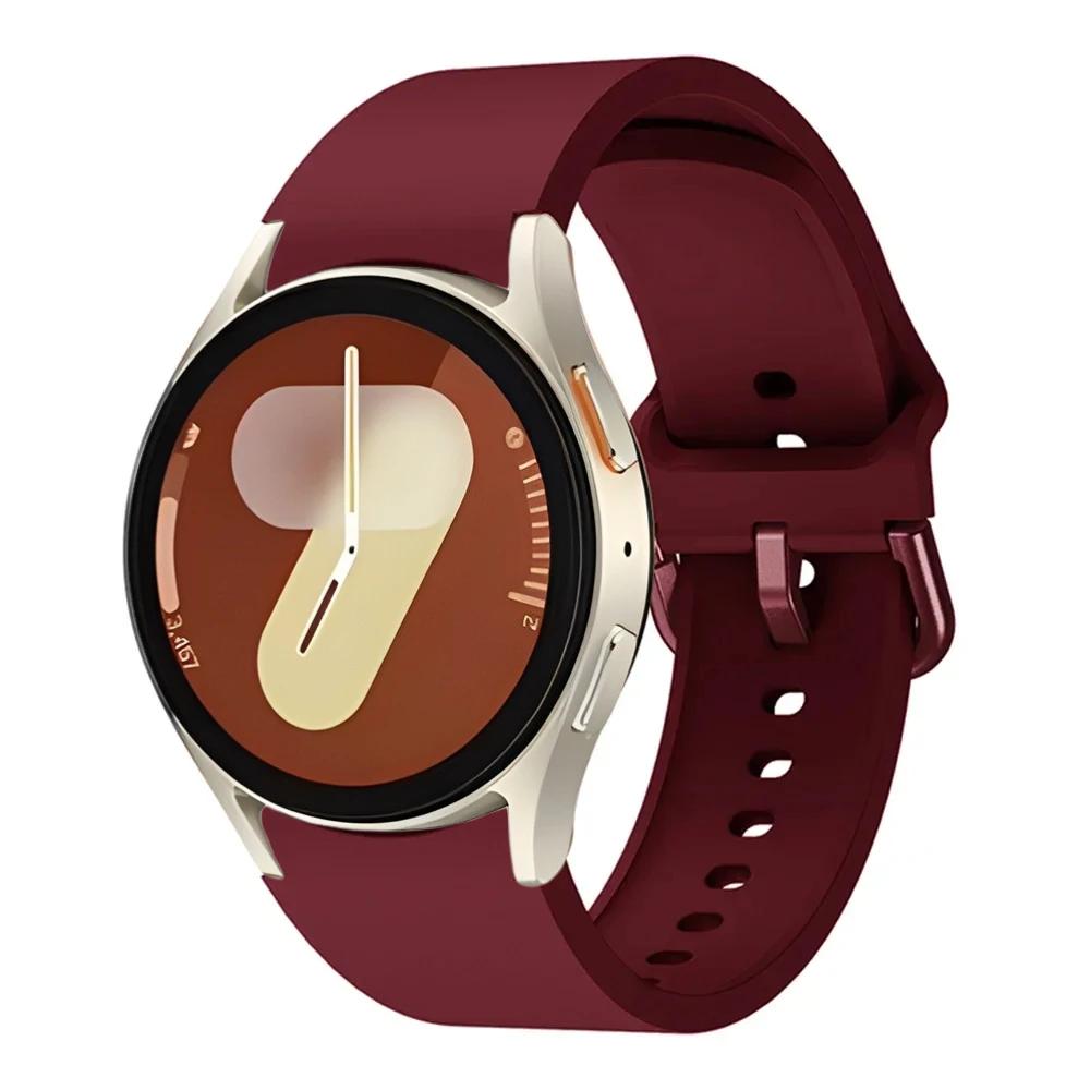 Oryginalny Silikonowy Pasek Do Samsung Galaxy Watch 7/6/5/4 44mm 40mm 5 Pro Sportowa Bransoleta Galaxy Watch 6 4 Classic 47mm 43mm Pasek