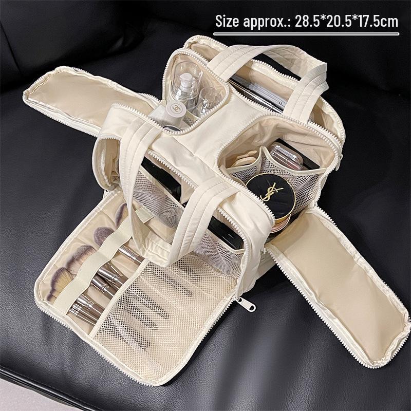 Women's Large-Capacity Double-Opening Makeup Bag: Multi-Functional, Portable Travel & Business Storage Solution