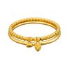 Gold Lotus Seed Pod Antique Best Friend Bracelet with Heart-to-Heart Beads: Fine Craftsmanship and Simple, Stylish Design