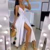 Fashion Dresses Women's Deep V-neck Sleeveless Maxi Casual Strap Bohemian Dresses Beach Wear