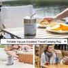 Stainless Steel Insulated American Coffee Mug Portable Outdoor Mug With Straw 320Ml