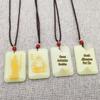 Custom Engraved Luminous Guanyin & Buddha Pendant Necklace