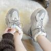 Women High Top Cotton Shoes 2026 Winter New Plush Thicken Platform Sneakers Outdoor Non Slip Lace Up Height Increase Warm Shoes