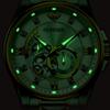 OUPINKE Herrenuhr Multifunktional Leuchtend Skelettiert Business Mechanisch High-End Uhr