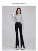 2025 Women's High Waist Black Stretch Slimming Flare Pants