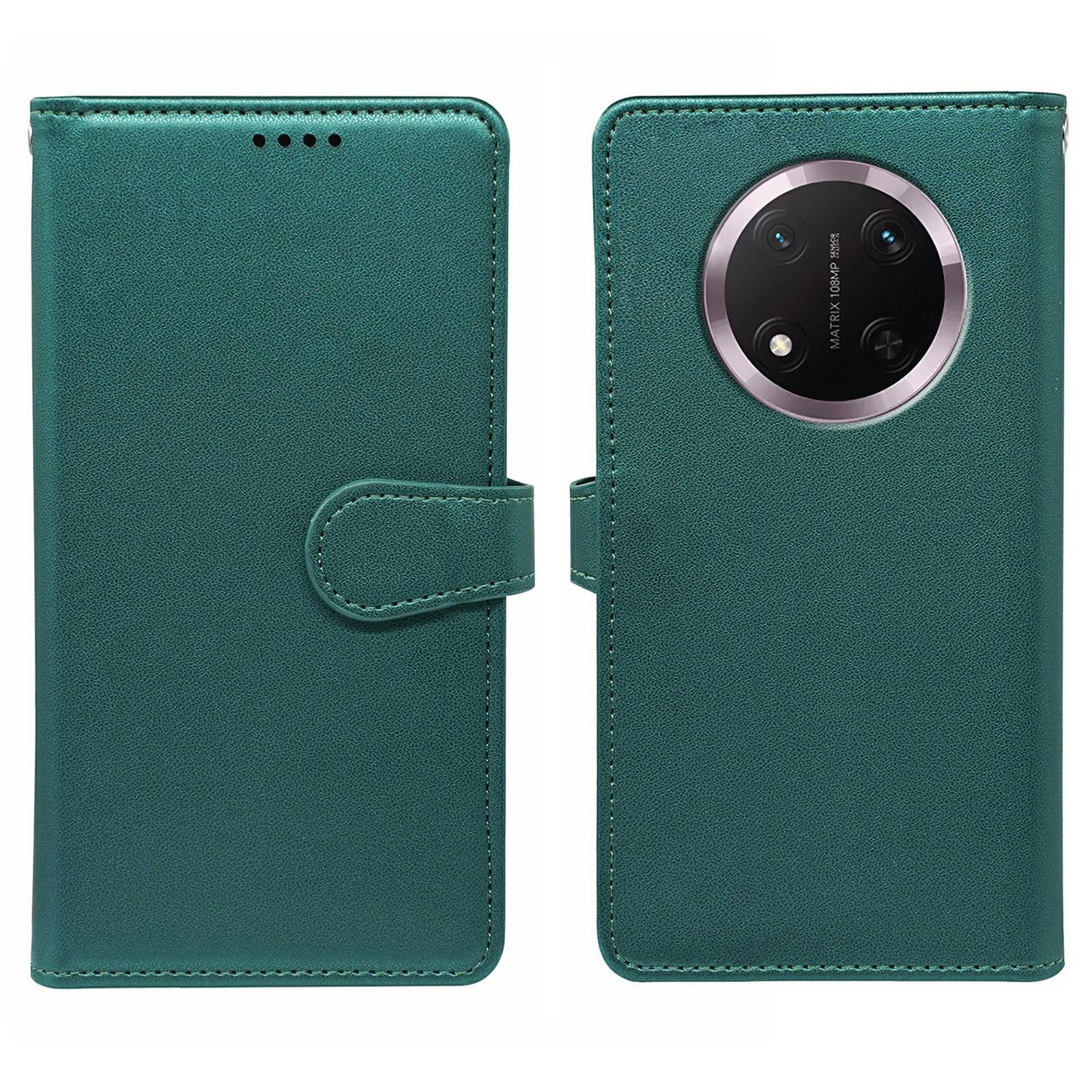 

Чохол для Honor Magic7 Lite 5G з 9 відділеннями для карток, PU шкіра, підставка, чохол для телефону Green