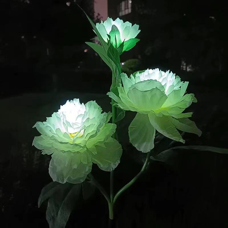 Solar Lotus Sunflower Garden Light for Outdoor Decoration