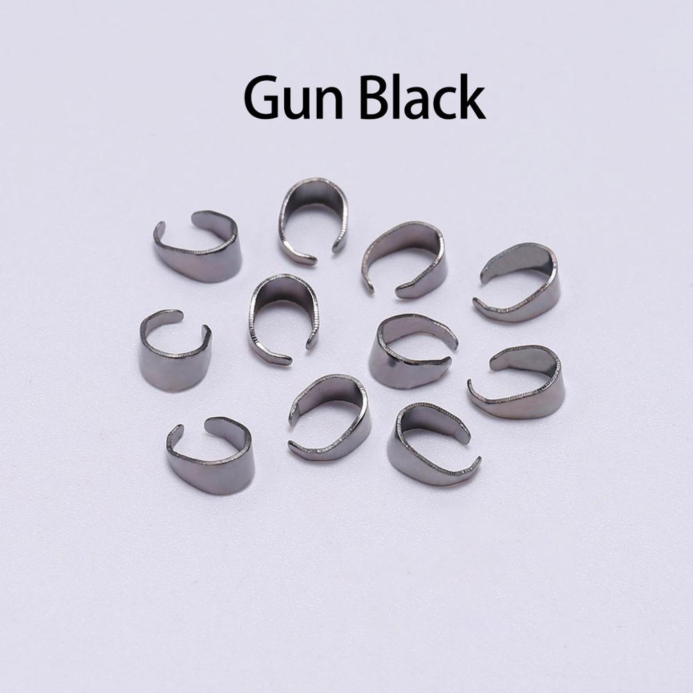 50 stk anheng spenner Krokklemmer Klypebøyler Bail Bead Halskjede anheng Koblinger For smykker å lage Funn Connector DIY