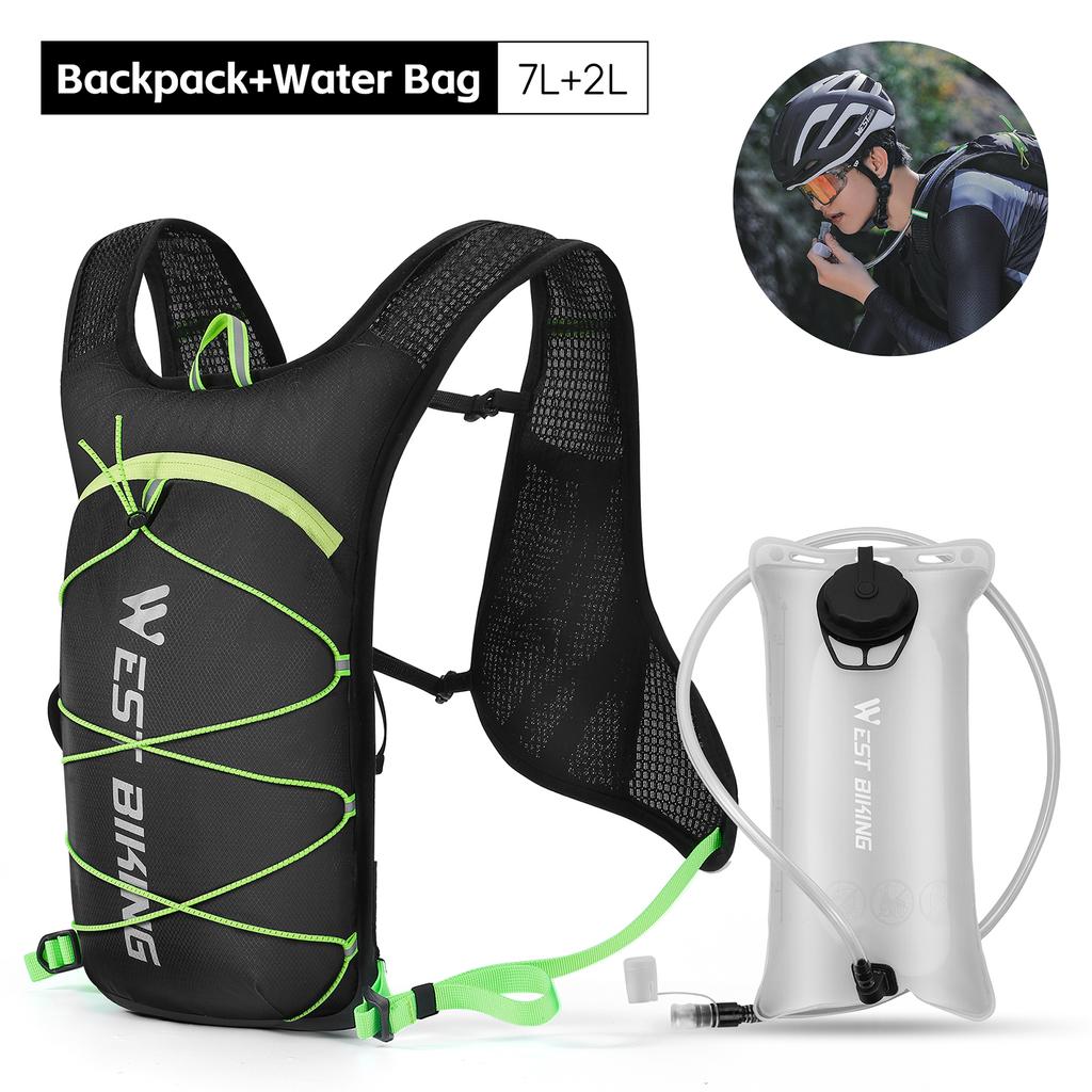 Bisiklet Sürüşü Hidrasyon Sırt Çantası Su Torbalı Sırt Çantası Outdoor Spor Sırt Çantası Taşınabilir Hafif Nefes Alabilir Sırt Çantası Yansıtıcı Ergonomik Ba