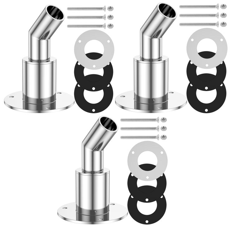 Stainless Steel 316 Straight Thru Hull Exhaust Skin, Fitting 24mm Tube Pipe Socket Hardware, for Diesel Parking Heaters