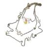 Multi-layer Metal Chain Rhinestones Musical Note Five-Pointed Star Necklace Female Overlapping Sweater Chain Necklace