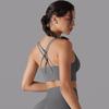 Nessaj Pustende Løpesportsvest Kvinner Push Up Yoga BH Back Cross Gym Fitness Undertøy